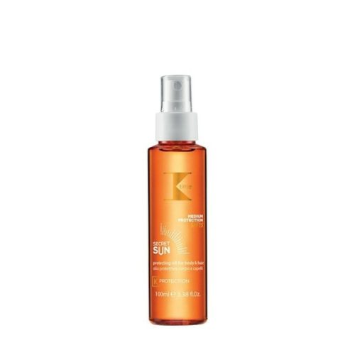 K-time SECRET SUN napolaj hajra és testre –; UV szűrő, SPF15 védelem 100ml