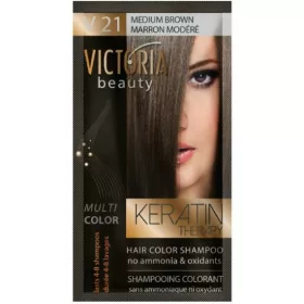   VICTORIA Keratin Therapy Hajszínező Sampon 40ml –; Középbarna