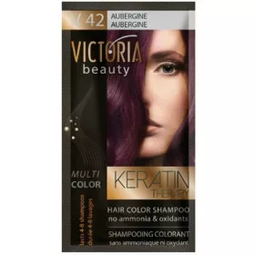   VICTORIA Keratin Therapy Hajszínező Sampon 40ml –; Padlizsánlila