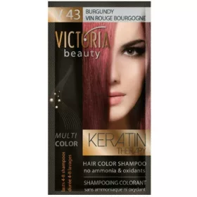   VICTORIA Keratin Therapy Hajszínező Sampon 40ml –; Burgundy