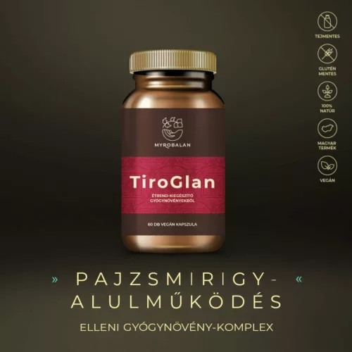 Myrobalan TiroGlan pajzsmirigy-alulműködés elleni növényi komplex 60 db