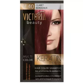 VICTORIA Keratin Therapy Hajszínező Sampon 40ml -  Bordó