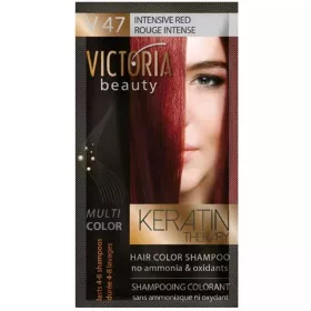   VICTORIA Keratin Therapy Hajszínező Sampon 40ml - Intenzív Vörös