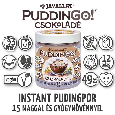PuddinGo!® Csokoládé ízű instant pudingpor 300 g 