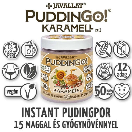 PuddinGo!® Karamell ízű instant pudingpor 300 g 