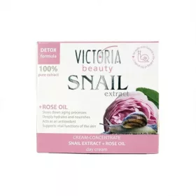   VICTORIA SNAIL Arckrém Nappali, Csiganyál kivonat &; Rózsaolaj és Rózsavíz 50ml