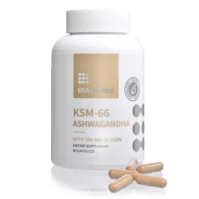   USA medical Ashwagandha kapszula 350mg glicinnel KSM-66 ASHWAGANDHA® 60 db