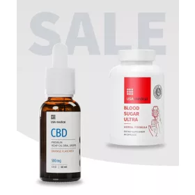 Usa medical CBD Olaj 500 mg + Blood Sugar Ultra kapszula