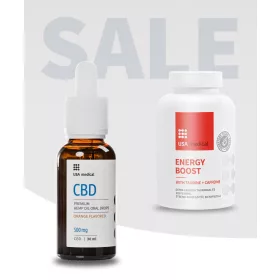 Usa medical CBD Olaj 500 mg + Energy Boost kapszula