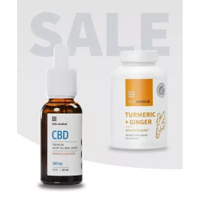Usa medical CBD Olaj 500 mg + Kurkuma-Gyömbér kapszula
