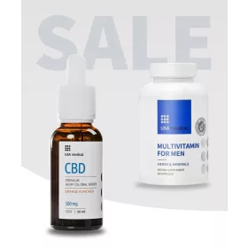   Usa medical CBD Olaj 500 mg + Multivitamin férfiaknak kapszula
