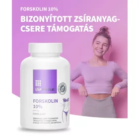   Usa medical Forskolin 10% kivonat zsíranyagcsere támogatáshoz 60 db