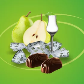   Chocofive körtepálinkás szaloncukor aszalt körte darabokkal 25 dkg 
